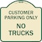 Signmission Reserved Parking Customer Parking No Trucks Heavy-Gauge Aluminum Sign, 18" x 18", TG-1818-23051 A-DES-TG-1818-23051 - alternate 1